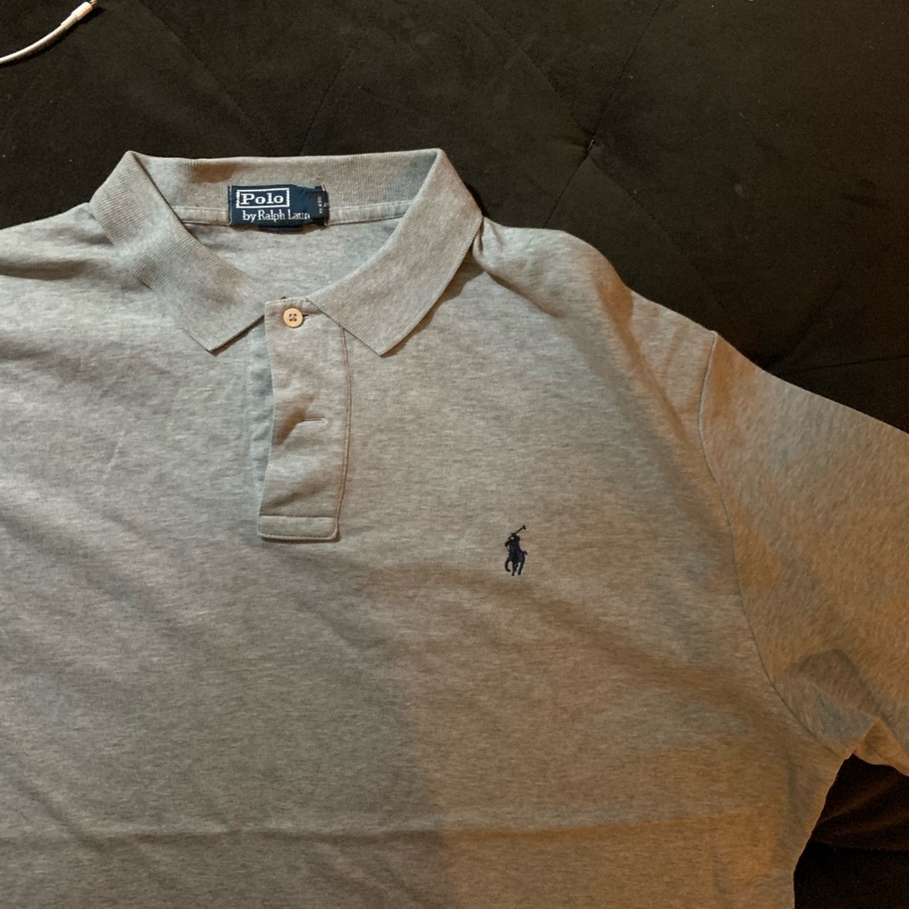 Grey Ralph Polo Collard Shirt